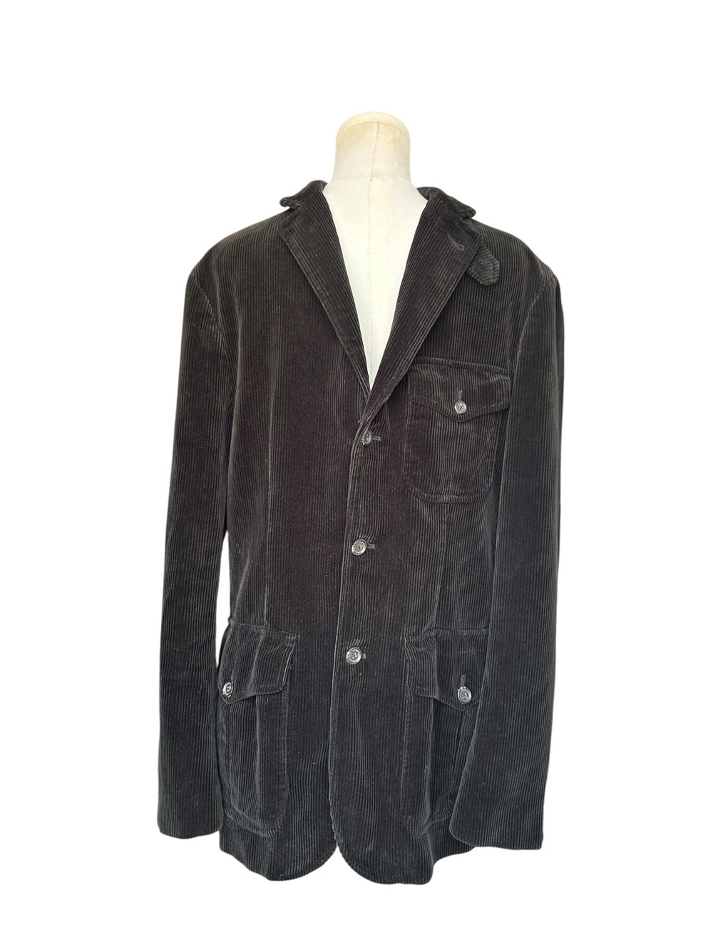 Vintage POLO RALPH LAUREN Corduroy Car Coat Jacket Overcoat Blazer men Medium - Picture 5 of 12